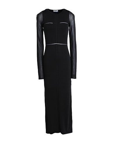 CALVIN KLEIN Long dress Black 52% Polyamide, 43% Viscose, 5% Elastane