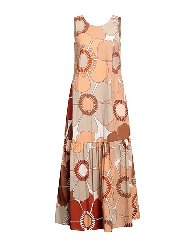 CAMICETTASNOB Vestito lungo Nocciola 97% Cotone, 3% Elastan