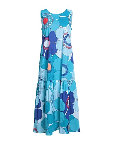 CAMICETTASNOB Vestito lungo Turchese 97% Cotone, 3% Elastan