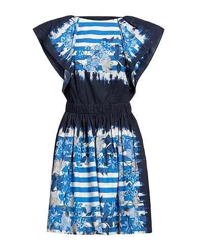 ALBERTA FERRETTI Short dress Midnight blue 100% Cotton