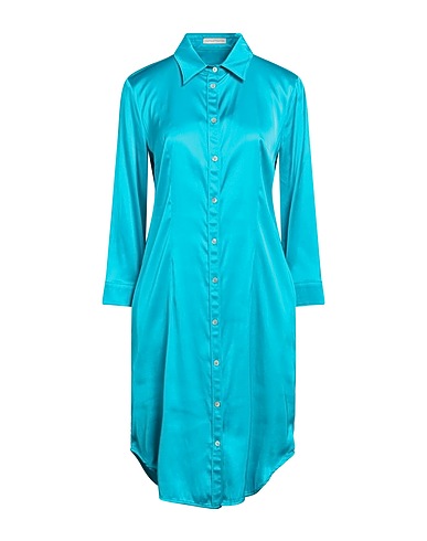 CAMICETTASNOB Midi dress Turquoise 97% Viscose, 3% Elastane