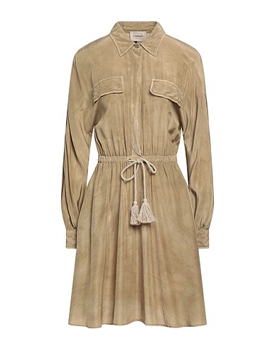 DONDUP Kurzes Kleid Kamel 53% Viskose, 40% Modal, 7% Seide