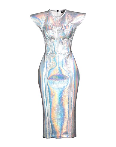 DOLCE&GABBANA Midi dress Silver 100% Polyester