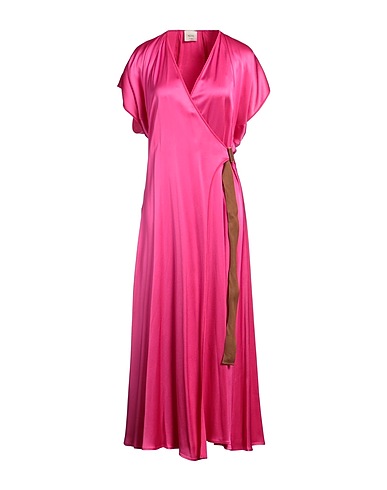 ALYSI Long dress Fuchsia 71% Acetate, 29% Viscose