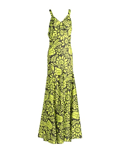 SOLOTRE Long dress Lime green 100% Polyester