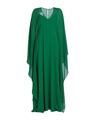 MAX MARA STUDIO Langes Kleid Dunkelgrün 100% Seide