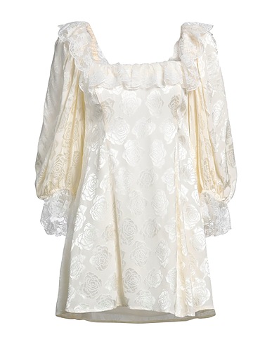 FOR LOVE & LEMONS Short dress Cream 100% Rayon, Recycled polyester