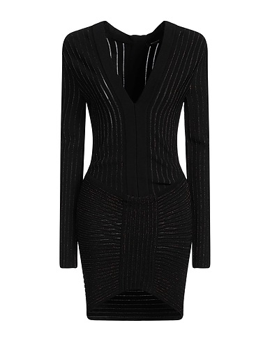 BALMAIN Robe courte Noir 83% Viscose, 17% Polyester