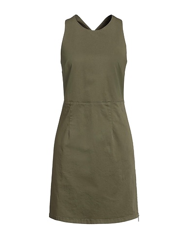 DEPARTMENT 5 Vestito corto Verde militare 97% Cotone, 3% Elastan