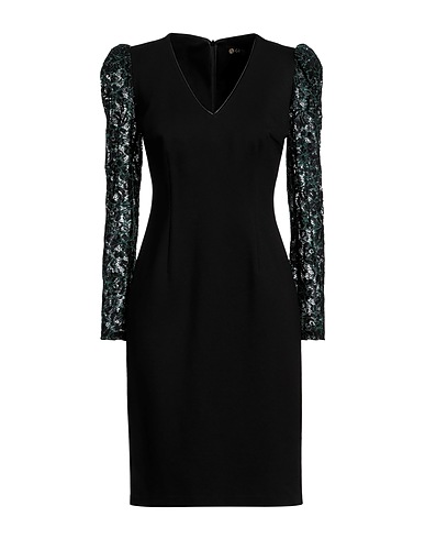 CAMILLA  Milano Sheath dress Black 70% Viscose, 25% Polyamide, 5% Elastane