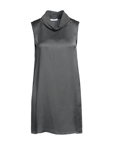 PESERICO Short dress Lead 100% Silk, Virgin Wool