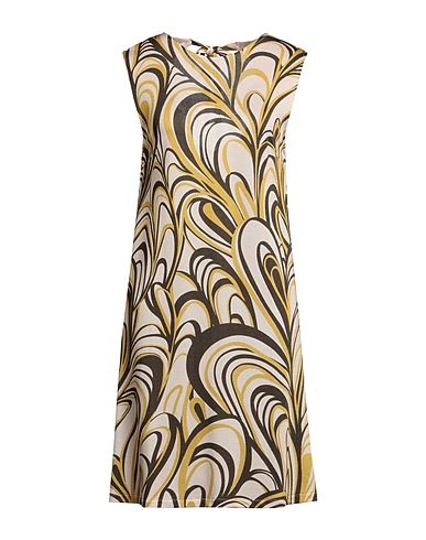 SIYU Short dress Beige 98% Viscose, 2% Elastane