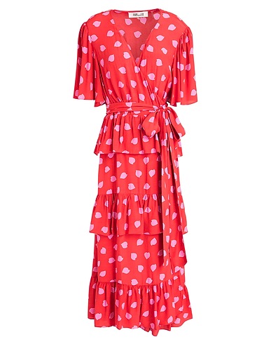 DIANE VON FURSTENBERG Midi dress Red 53% Viscose, 47% Rayon