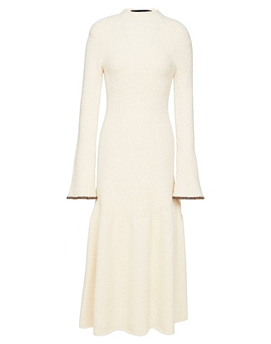 PROENZA SCHOULER Midi-Kleid Elfenbein 41% Alpakawolle, 30% Nylon, 28% Wolle, 1% Andere Fasern