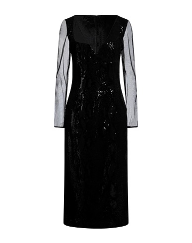 CLIPS Midi dress Black 95% Polyester, 5% Elastane, Polyamide