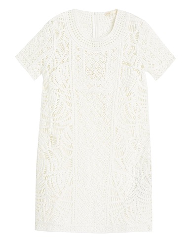 MAJE Εφαρμοστό φόρεμα Λευκό 100% Βαμβάκι