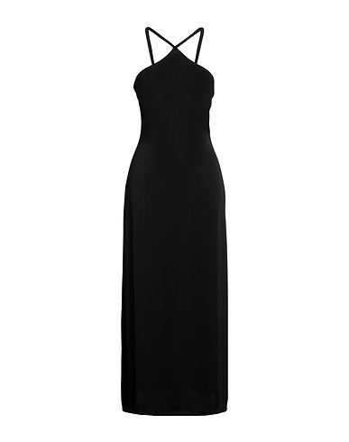 SEVENTY VENEZIA Long dress Black 94% Polyester, 6% Elastane