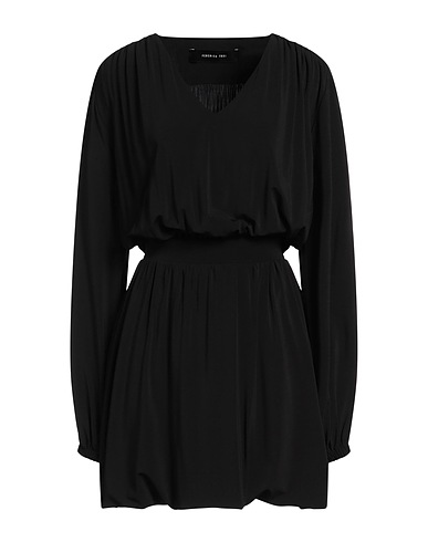 FEDERICA TOSI Short dress Black 95% Viscose, 5% Elastane