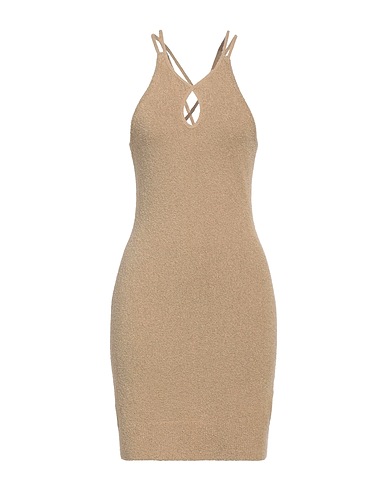 IRO Vestito corto Beige 65% Cotone, 35% Poliammide