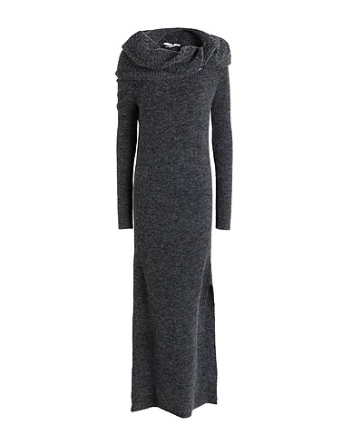 TOPSHOP Long dress Charcoal 56% Acrylic, 25% Nylon, 16% Polyester, 3% Elastane