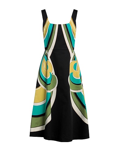 LA DOUBLE J Midi dress Black 97% Cotton, 3% Elastane