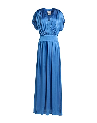 SEMICOUTURE Robe longue Bleu pétrole 87% Acétate, 13% Soie