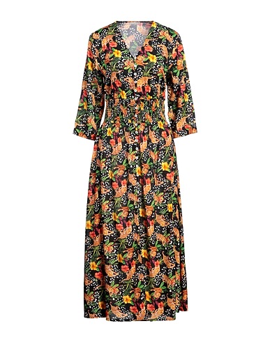VERDISSIMA Midi dress Black 100% Viscose