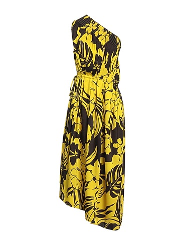 N°21 Midi dress Yellow 100% Polyester