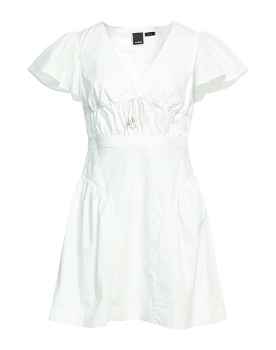 PINKO Vestito corto Bianco 100% Cotone