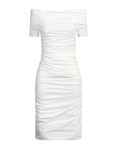 PHILOSOPHY di LORENZO SERAFINI Midi dress White 58% Polyester, 34% Polyamide, 8% Elastane