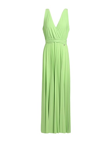 GAI MATTIOLO Long dress Light green 95% Polyester, 5% Elastane