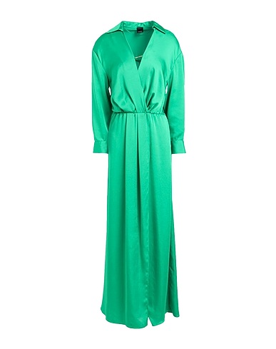 PINKO Long dress Green 100% Polyester