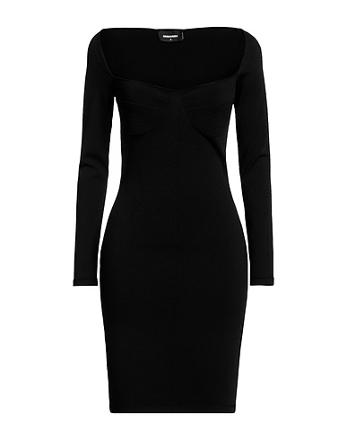 DSQUARED2 Short dress Black 83% Viscose, 17% Polyester