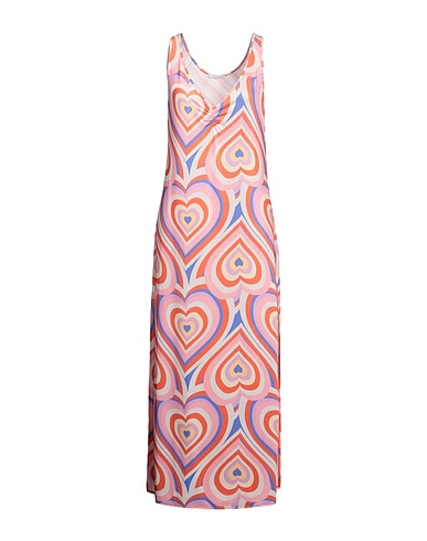 VERDISSIMA Long dress White 93% Polyester, 7% Elastane