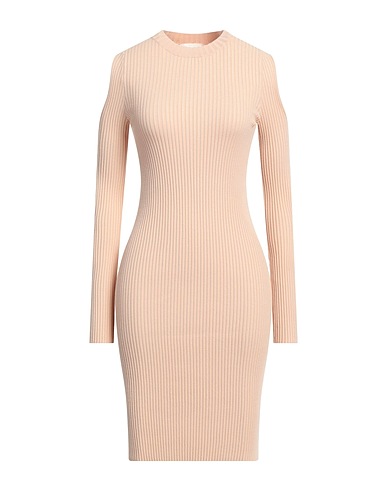 VICOLO Sheath dress Beige 70% Viscose, 30% Polyester