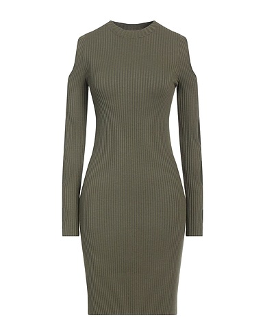 VICOLO Sheath dress VERDE MILITARE 70% Viscose, 30% Polyester