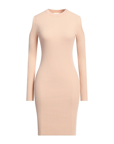 VICOLO Vestito corto BEIGE 70% Viscosa, 30% Poliestere