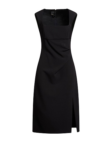PINKO Robe mi-longue Noir 96% Polyester, 4% Élasthanne