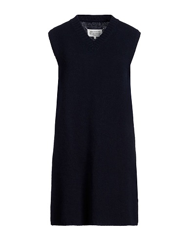 MAISON MARGIELA Vestito corto Blu navy 100% Lana