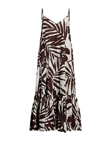 JUCCA Long dress Dark brown 100% Cotton
