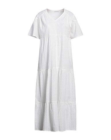 VERDISSIMA Long dress White 100% Cotton