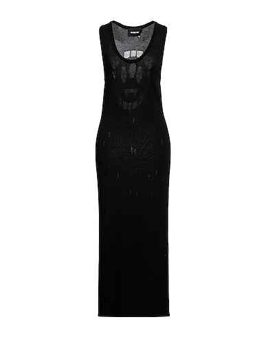 BARROW Langes Kleid Schwarz 87% Viskose, 13% Polyester