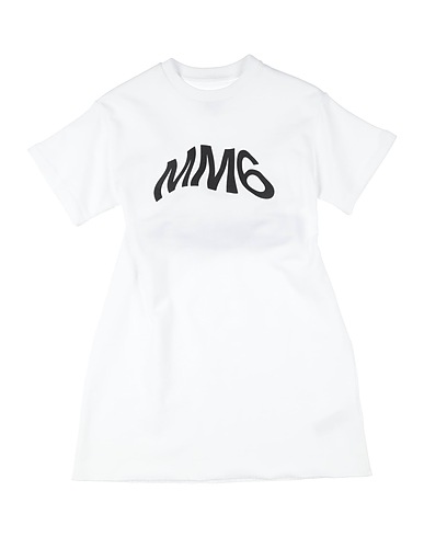 MM6 MAISON MARGIELA Dress White 100% Cotton, Viscose, Elastane