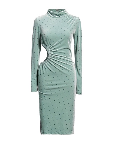 ROTATE BIRGER CHRISTENSEN Midi dress Sage green 90% Polyester, 10% Elastane