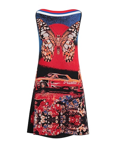 FRANKIE MORELLO Short dress Red 71% Viscose, 25% Nylon, 2% Polyester, 2% Metallic fiber