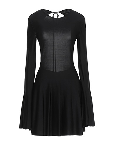 SAINT LAURENT Short dress Black 91% Viscose, 7% Polyamide, 2% Elastane