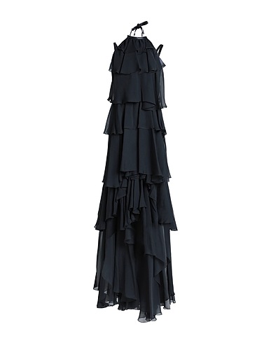 JOHN RICHMOND Midi dress Black 65% Silk, 35% Acrylic