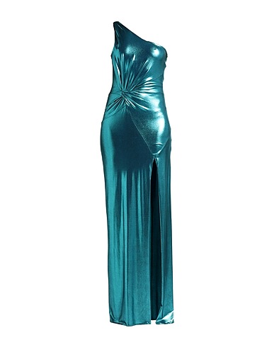 SOANI Long dress Turquoise 92% Polyester, 8% Elastane