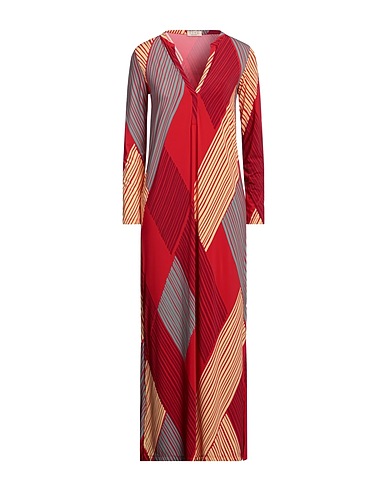 SIYU ロングワンピース・ドレス レッド ナイロン 85% / ポリウレタン 15%