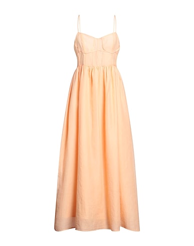 GLAMOROUS Long dress Apricot 95% Polyester, 5% Cotton